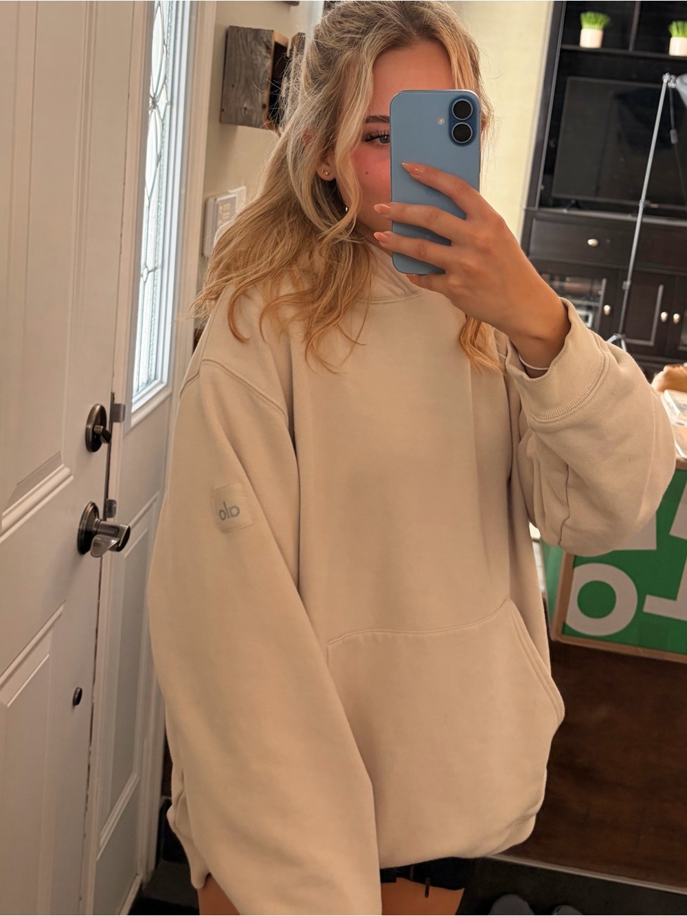 ALO Oversized Cream Hoodie